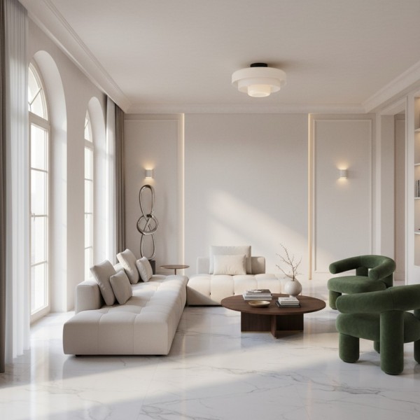 Veleora Triple Layer Disc Ceiling Light - Bauhaus Colorful Design S361