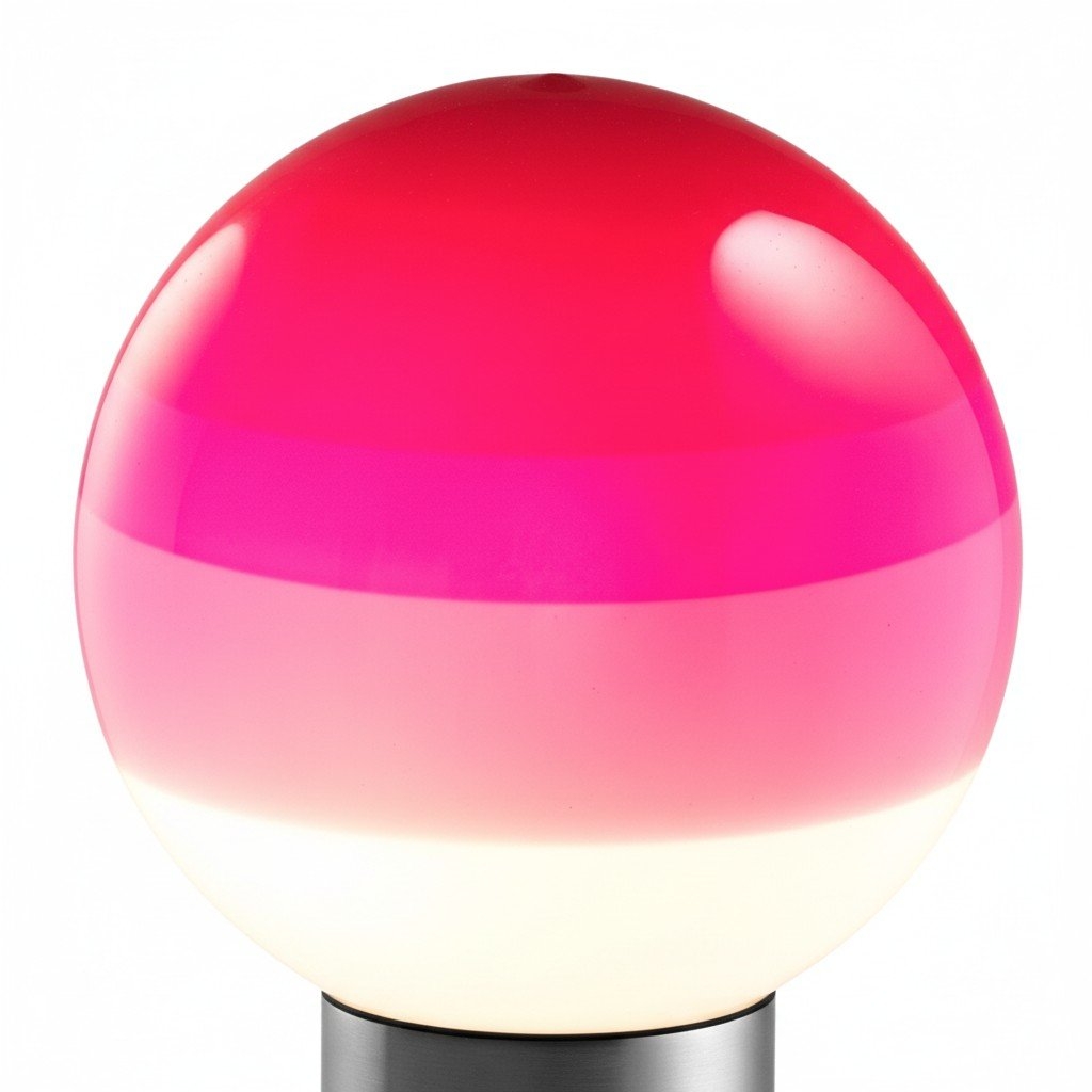 Tintelle Pink Glass Sphere Table Lamp - Contemporary Interior Style T532
