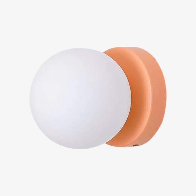 Nuevola Round Wall Lamp - Modern Metal and Glass for Hallways and Living Rooms T528
