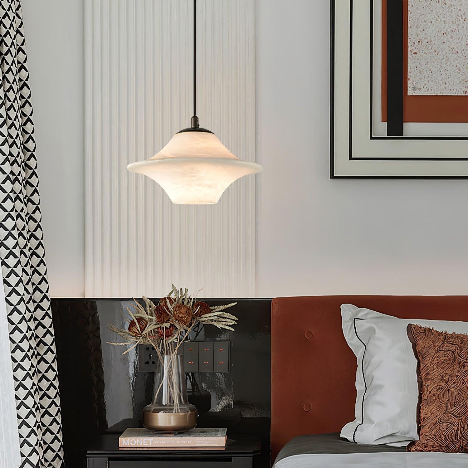 Saucer Alabaster Pendant Light M413