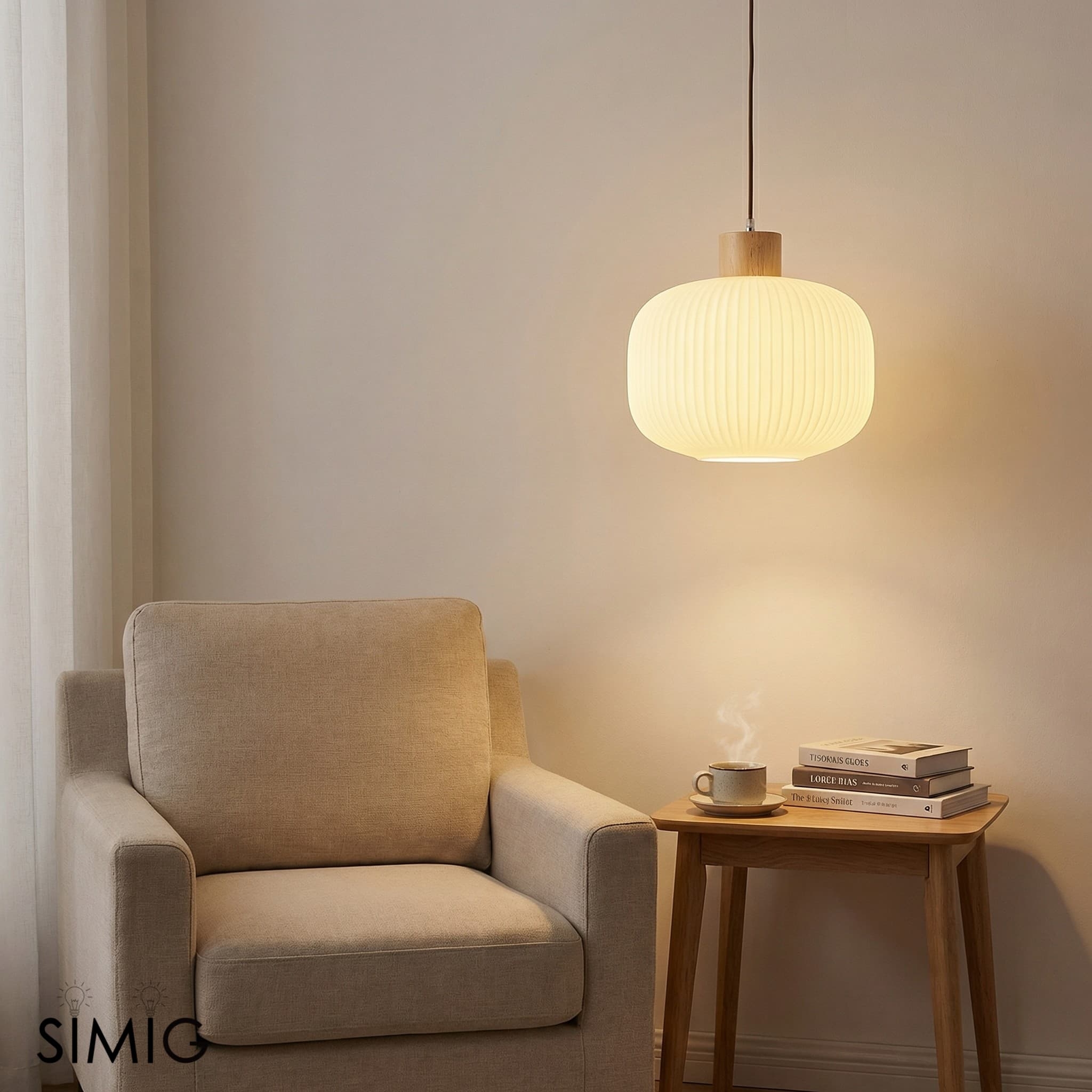 Opalyn Elegant Milky White Pendant - Vintage Lighting for Dining Room T1092