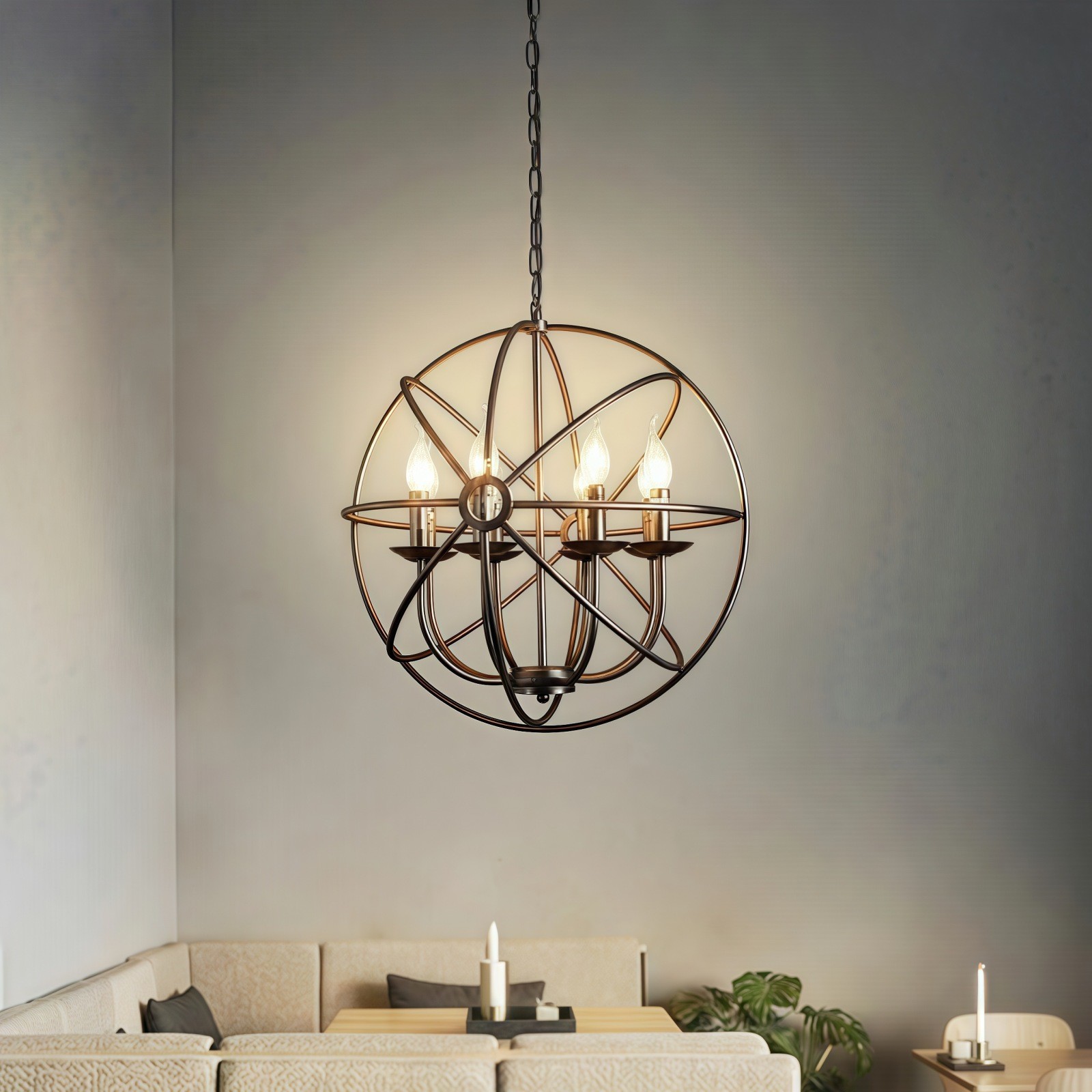 Globe Candle Chandelier