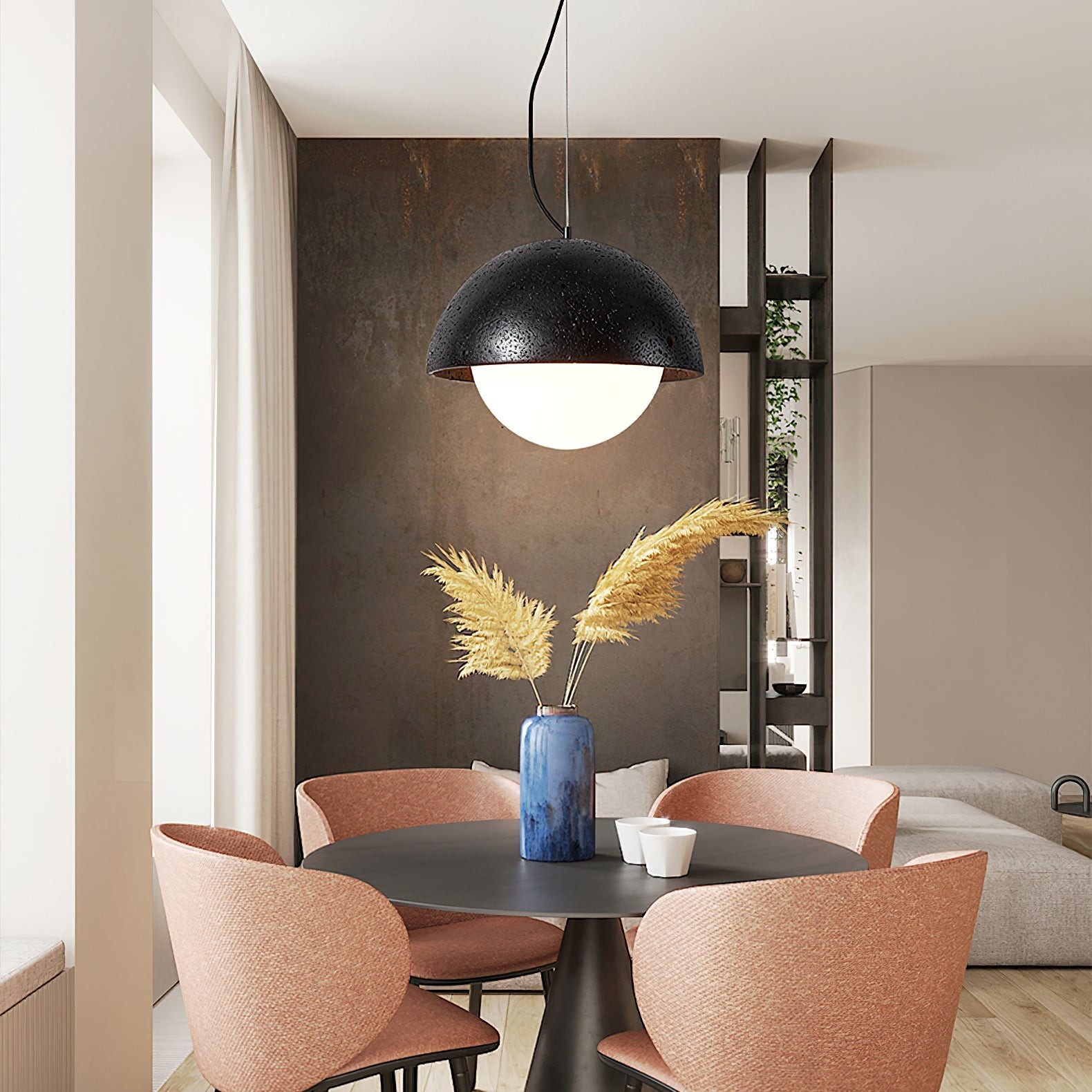 Split Sphere Pendant Light Sculptural Modern - Dining Room Lighting M560