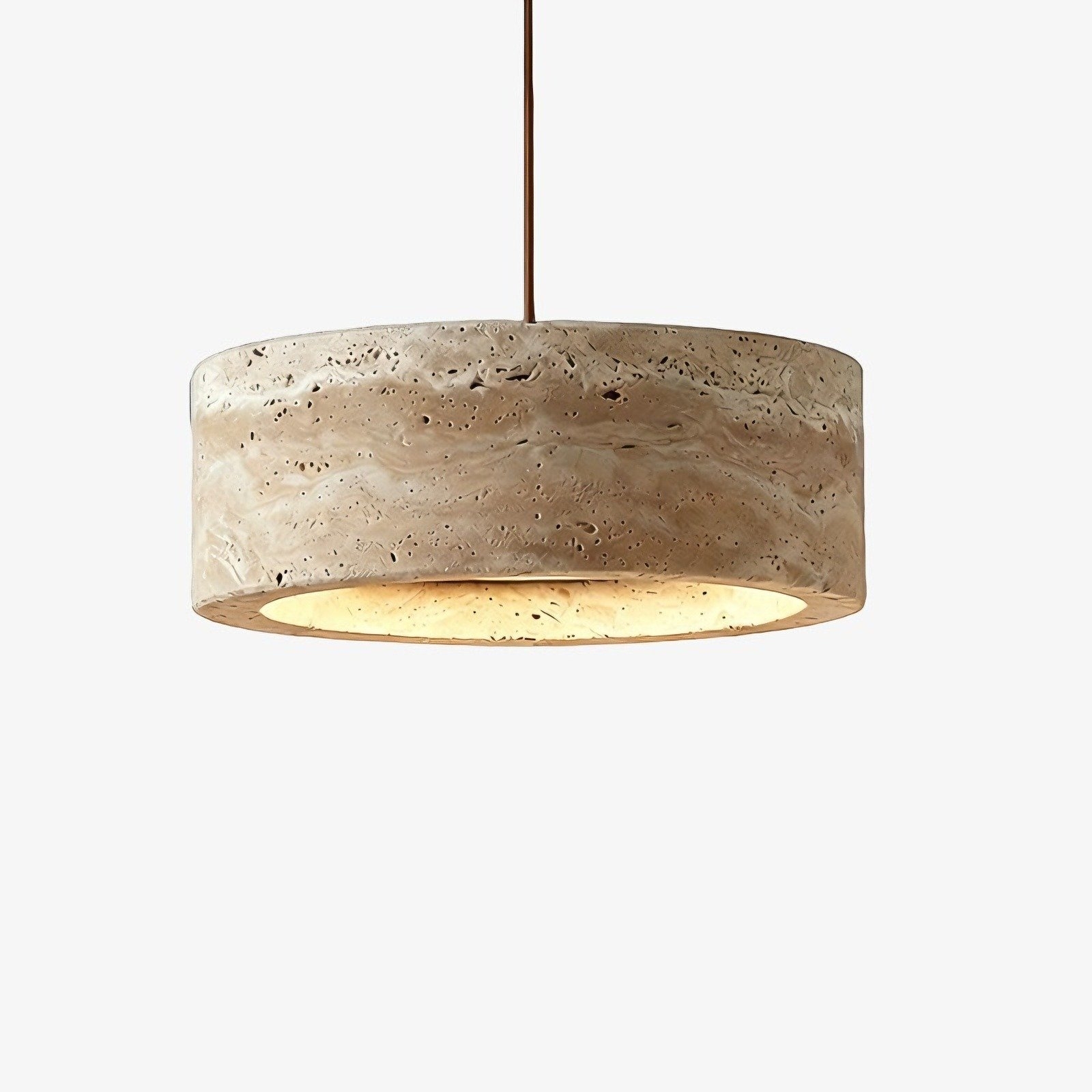 Kairis Neutral Tone Stone Pendant Lamp - Wabi Sabi Style for Kitchen Island T559