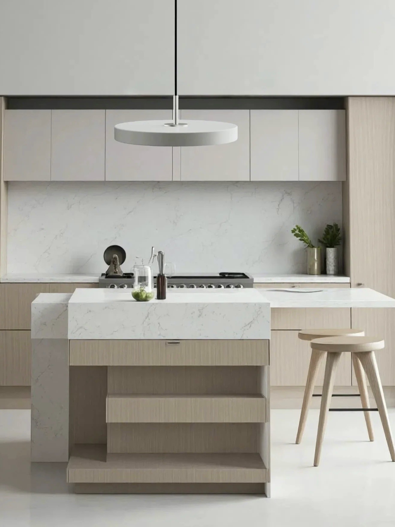 Modern Disc Pendant Light — Nordic Minimalist Fixture for Dining & Kitchen G102