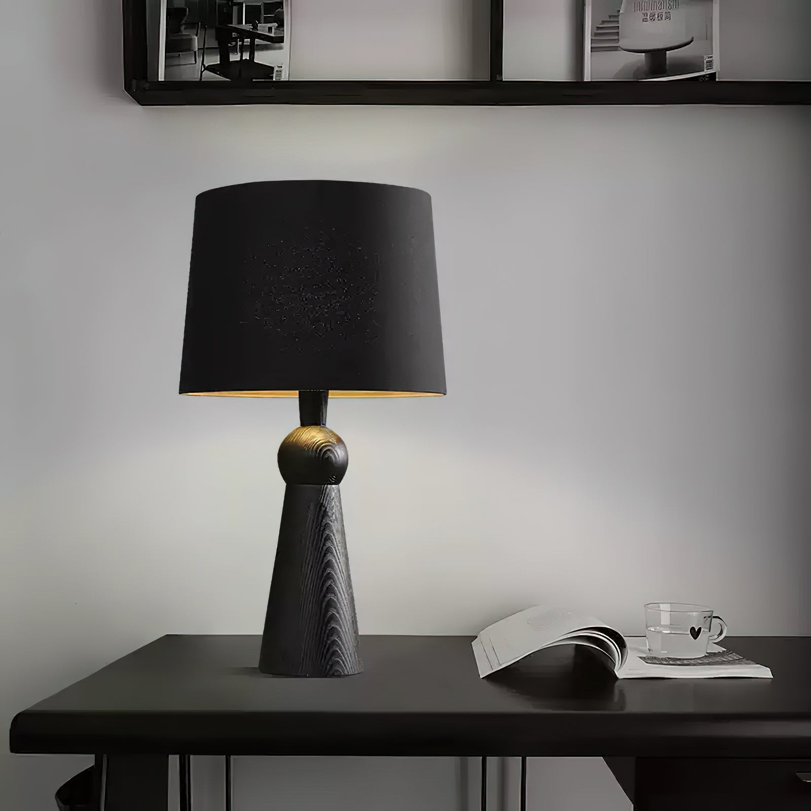 Nordic Retro Solid Wood Fabric Table Lamp M572