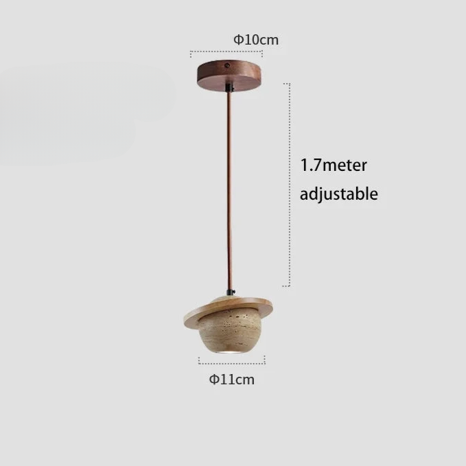 Travertine Planet Pendant Light T2151