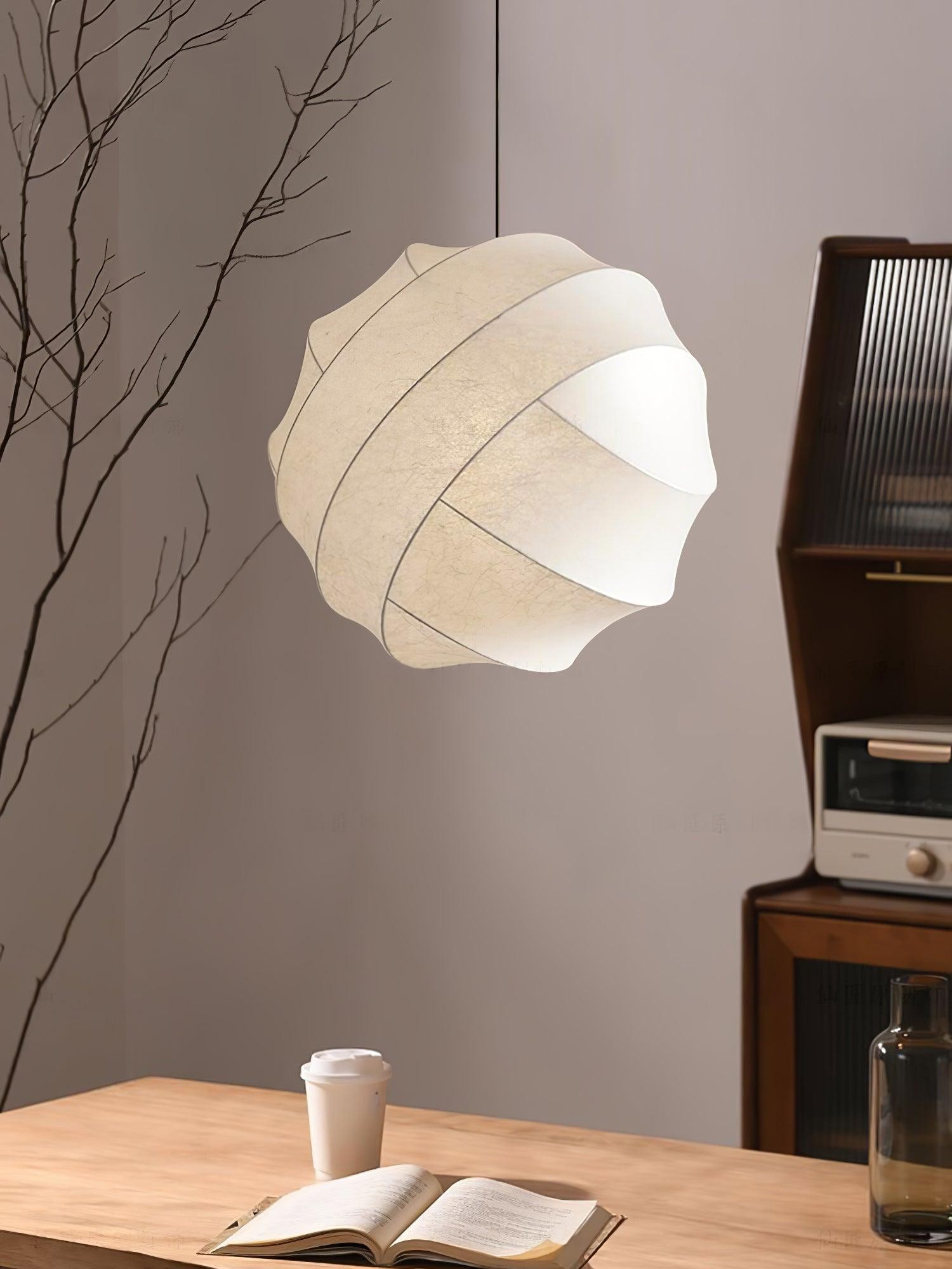 Wabi-Sabi Style Fiber Cocoon Pendant Lamp M400