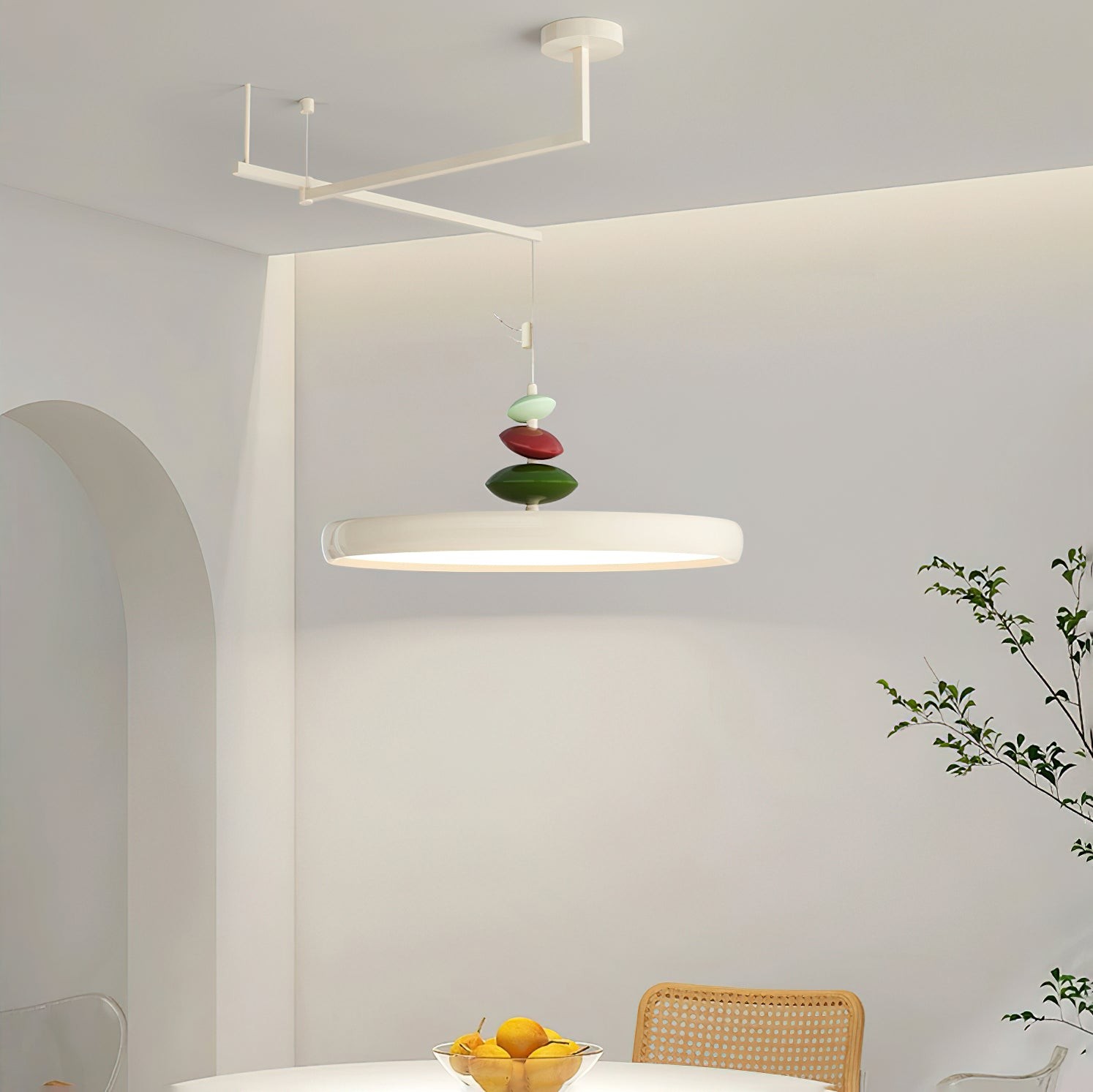Swing Arm Stone Pendant Light M406