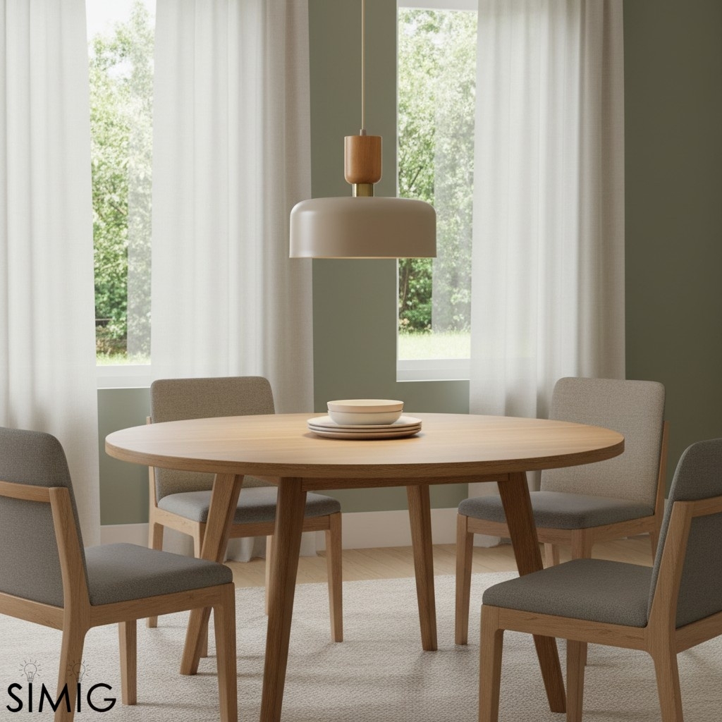 Orbulis Natural Wood Grain Pendant Light – Modern Minimalist Circular Light T594
