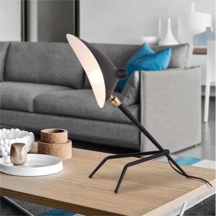 Arclume Tripod Desk Lamp – Black Metal Design for Room