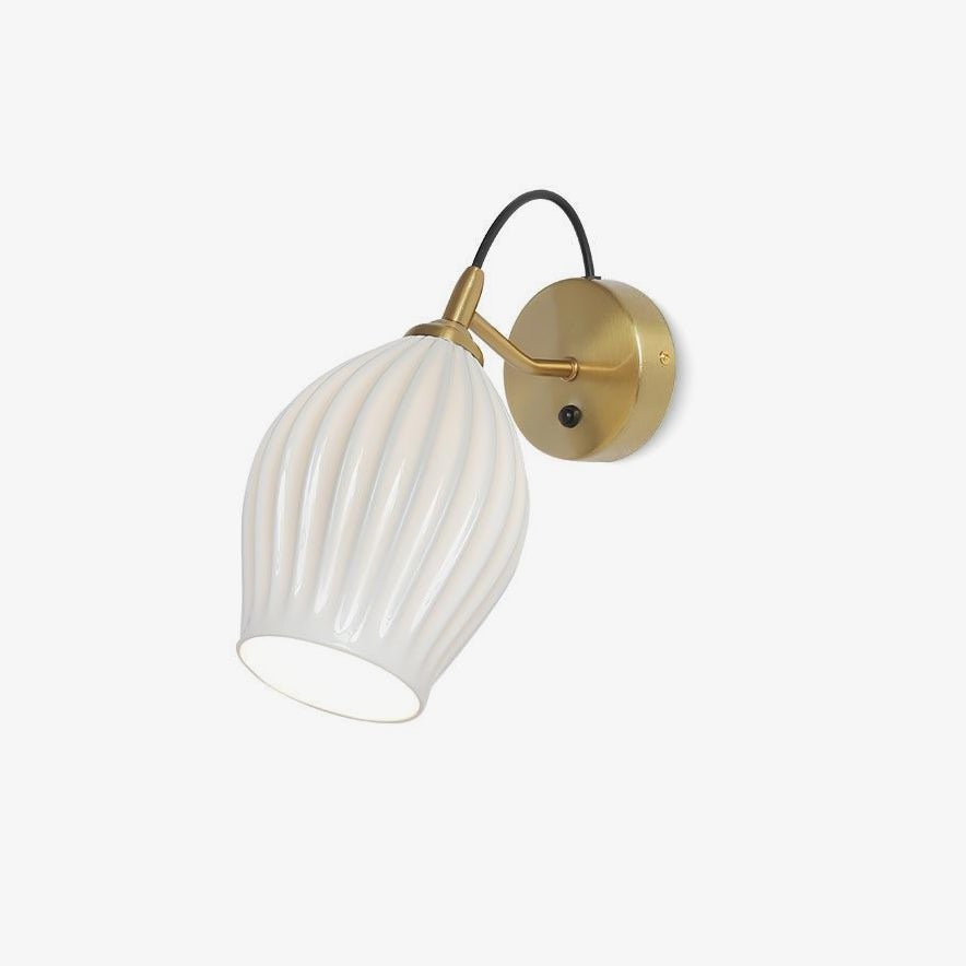 Cream Style Ceramic Ribbed Wall lamp M564