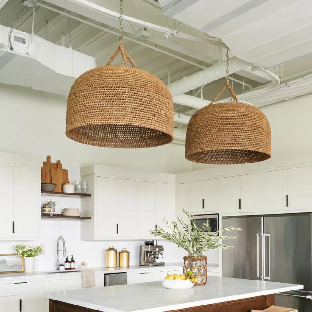 Natural Shadow Rattan Japandi Pendant Light T2054