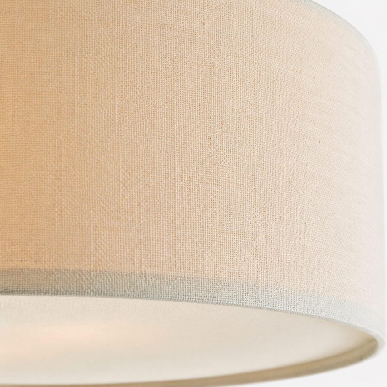 Dumora Linen Drum Ceiling Light – Modern Flush Mount Design T001