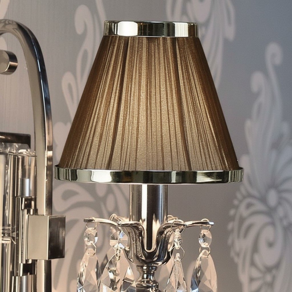 Talonis Luxury Crystal Wall Sconce - Chrome Finish Frame for Bedrooms and Home Décor T965