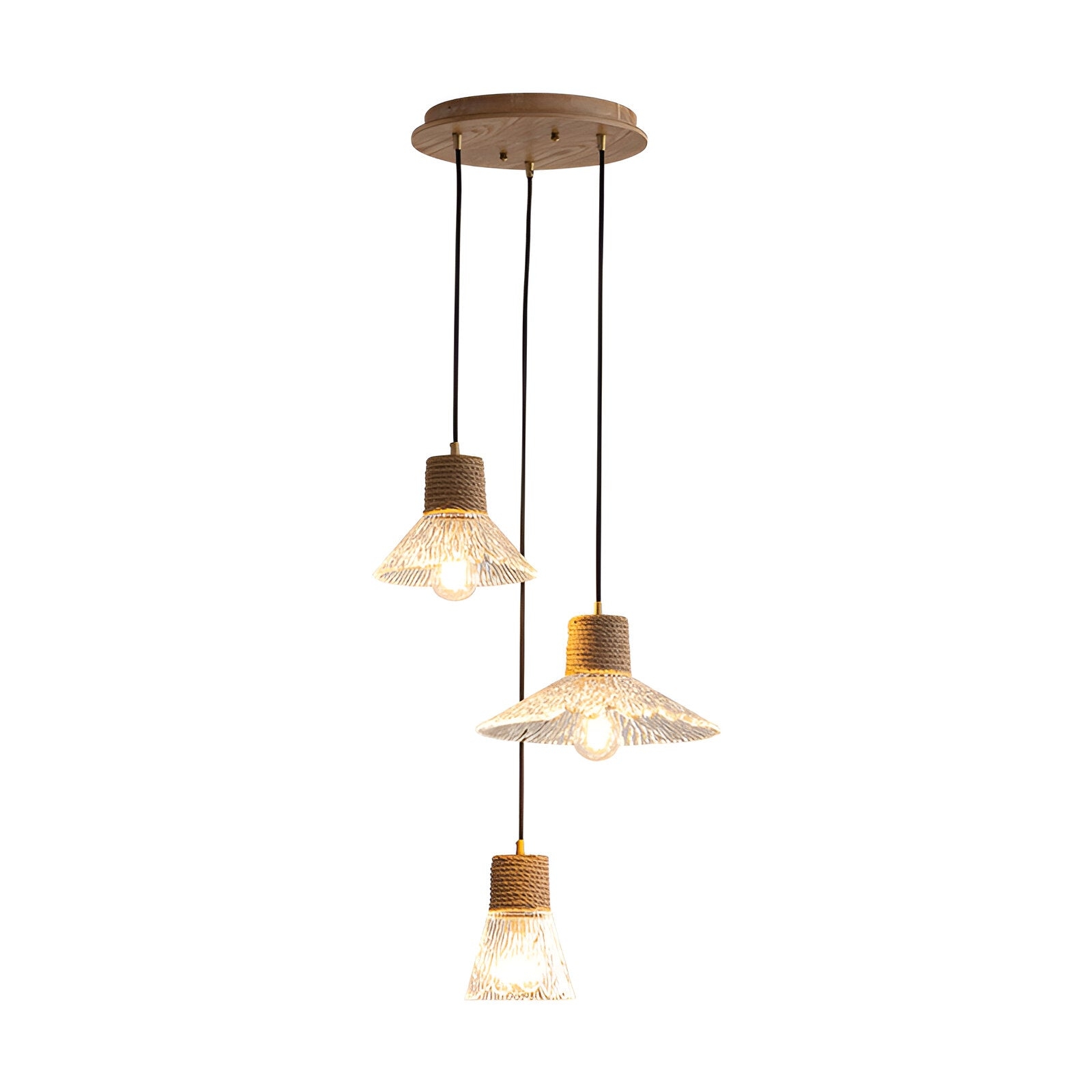 Nordic Hemp Rope Glass Pendant Light T2162