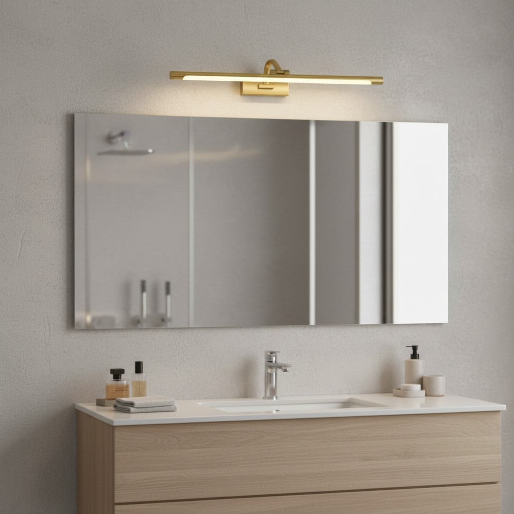 Mirror Front LED Brass Wall Lamp M556