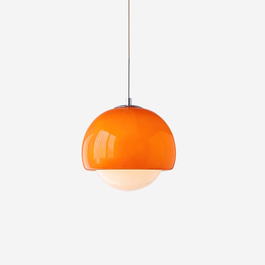 Creative Persimmon Pendant Lamp - Modern Glass and Metal for Dining Room M143