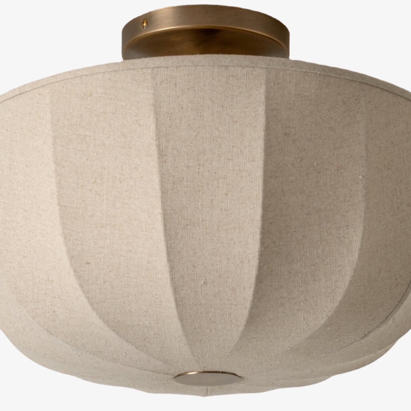 Loomis Textured Fabric Light - Vintage Flush Mount for Living Rooms T480