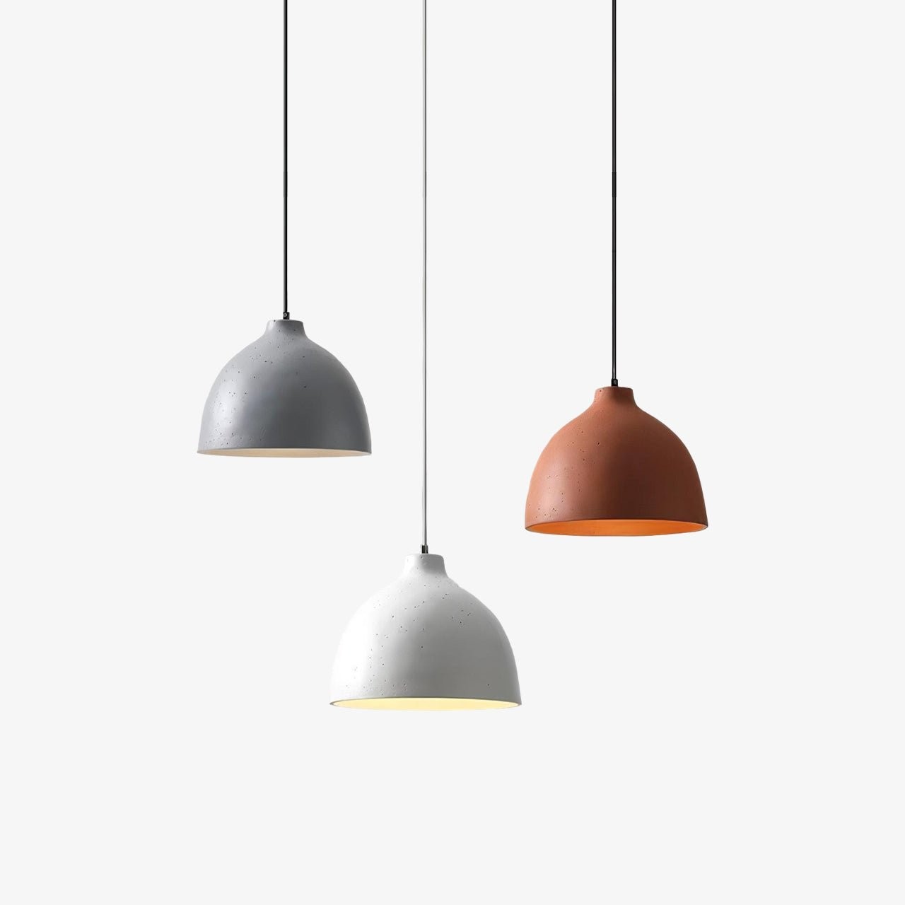 Modern Minimalist Industrial Resin Bowl LED Pendant Light M327