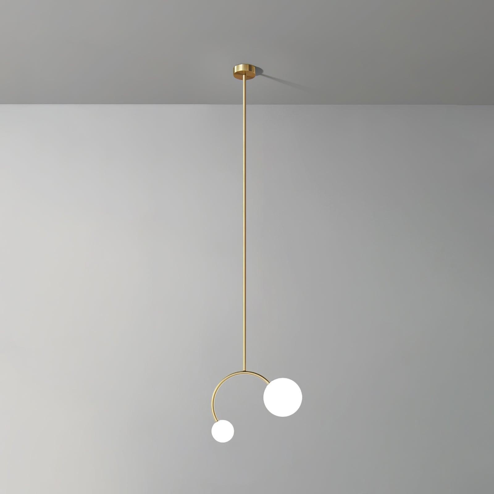 Creative Double Heads Glass Pendant Lamp M389