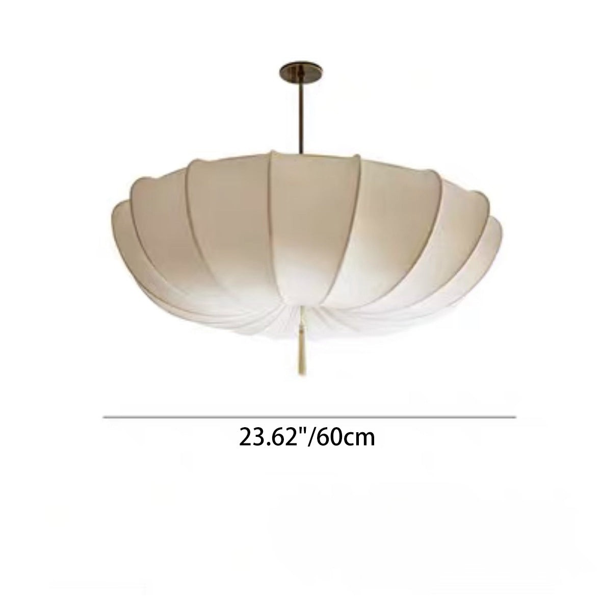 Traditional Round Fabric Chandelier ‑ Japanese Style for Living Room T261