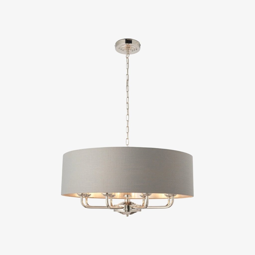 Tela Pendant - Elegant Linen Shades and Classic Dining Room Lighting T667