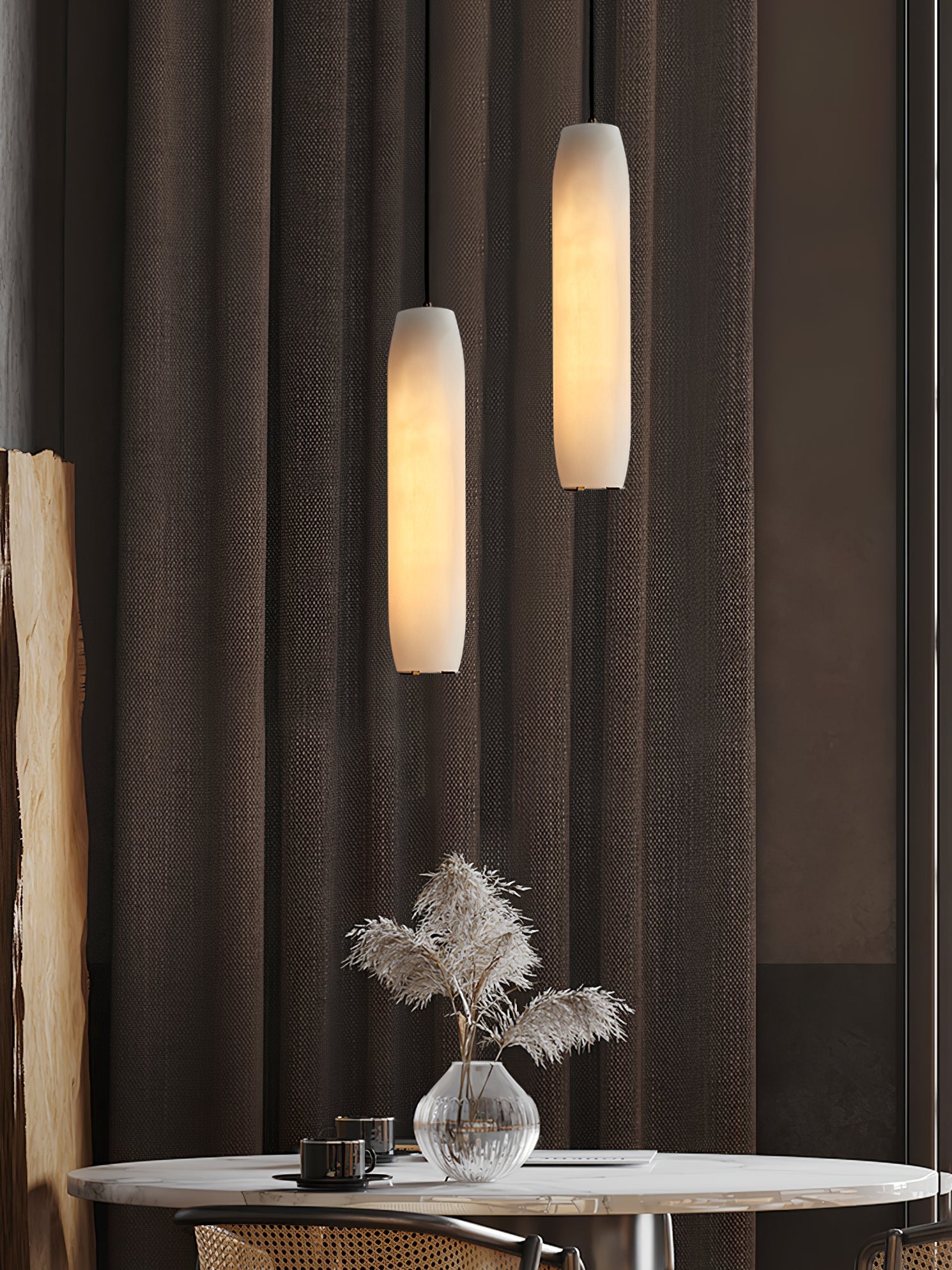 Alabaster Flute Pendant Light T1660