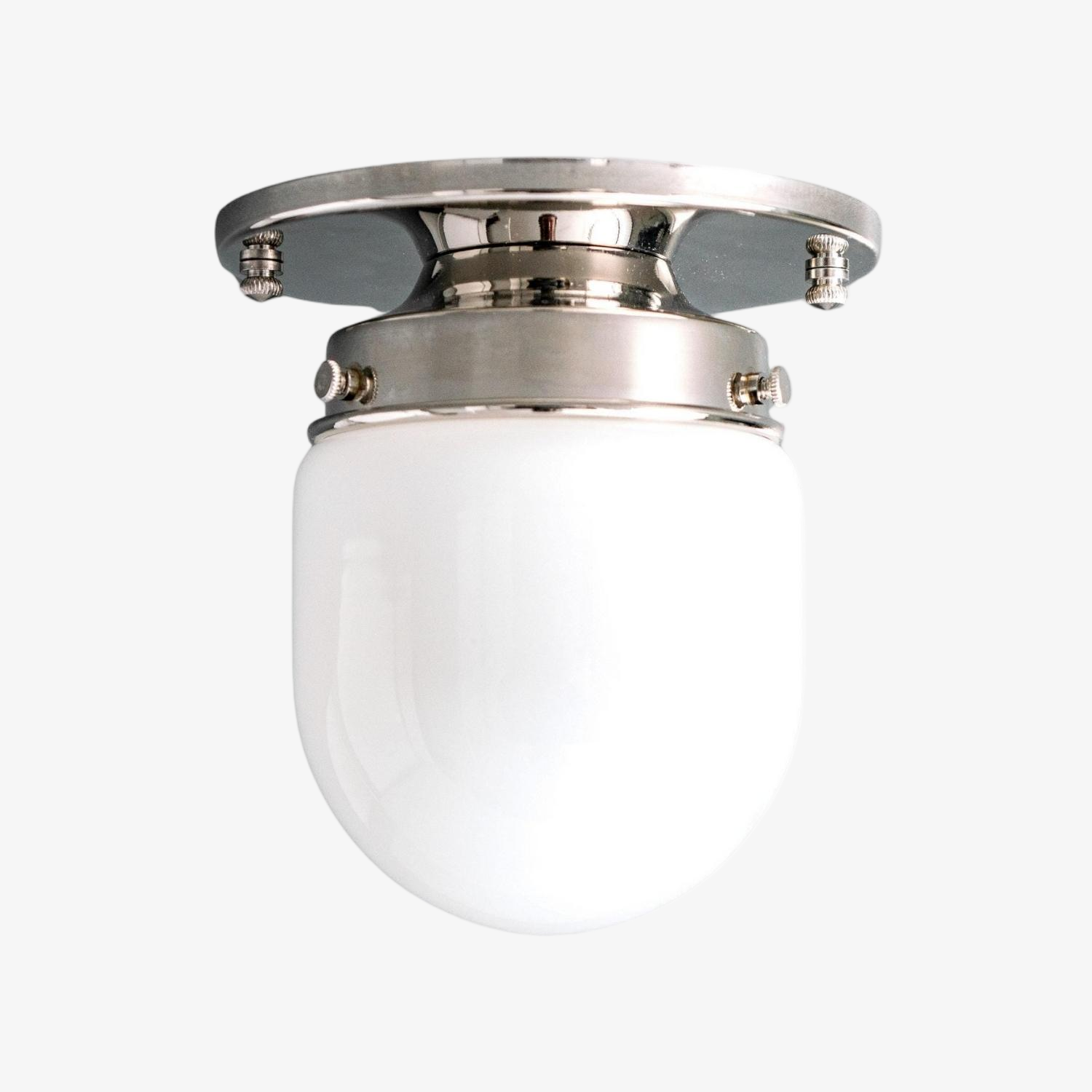 Opal Globe Ceiling and Wall Flush Mount - Art Deco Light for Corridor T300
