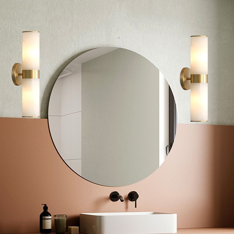 Modern Double Head Metal Brass Stone Vanity Wall Lamp M67