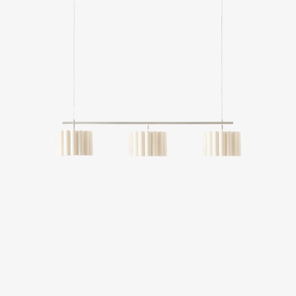 Velura Linear Pendant Light - Natural Linen Shade for Warm Ambiance T1069