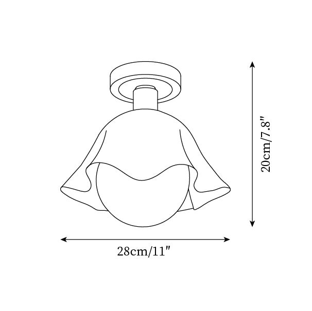 French Flower Ceiling Light P061