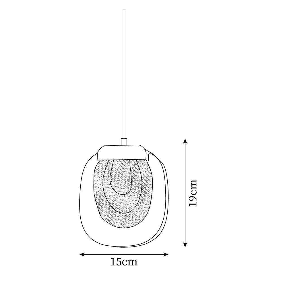 Glass Ripples Pendant Lamp M156