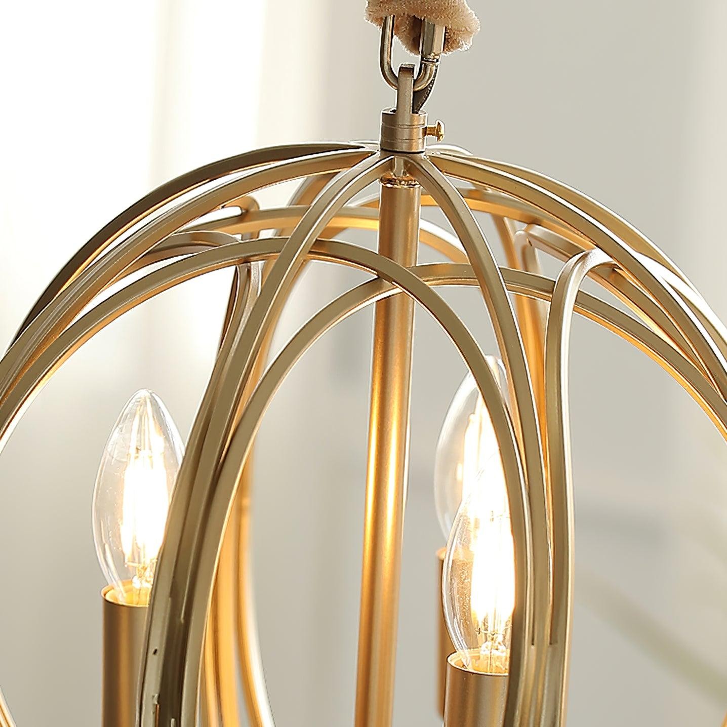 Hollow Metal Line Retro Pendant Light M526