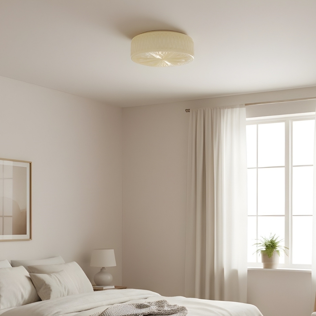 Mistaro Minimal Glass Ceiling Lamp - Flush Mount Design for Living Room and Bedroom T1121