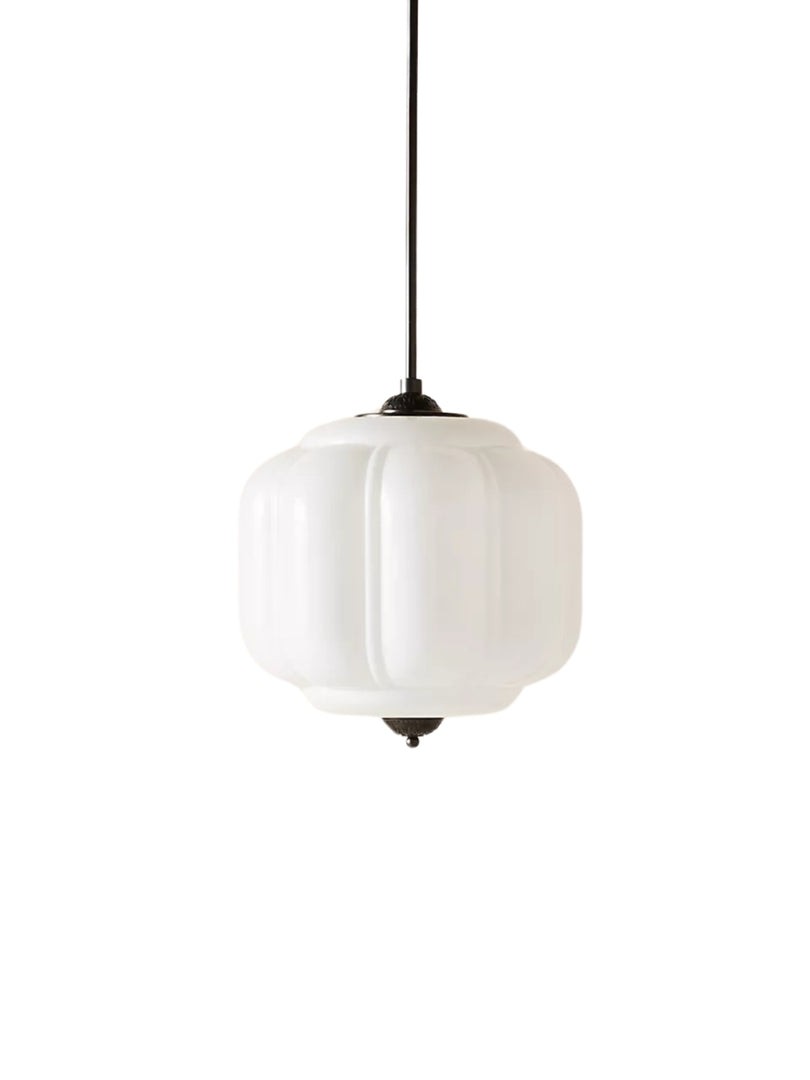 Eloise Vintage Milk Glass Pendant Light - Chic Retro Lighting for Dining Rooms S215