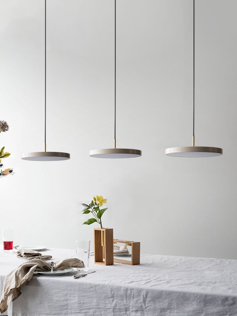 Modern Disc Pendant Light — Nordic Minimalist Fixture for Dining & Kitchen G102