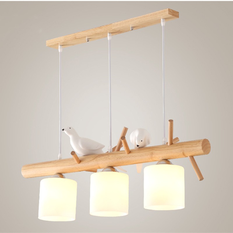 BIRDY Wooden Pendant Light