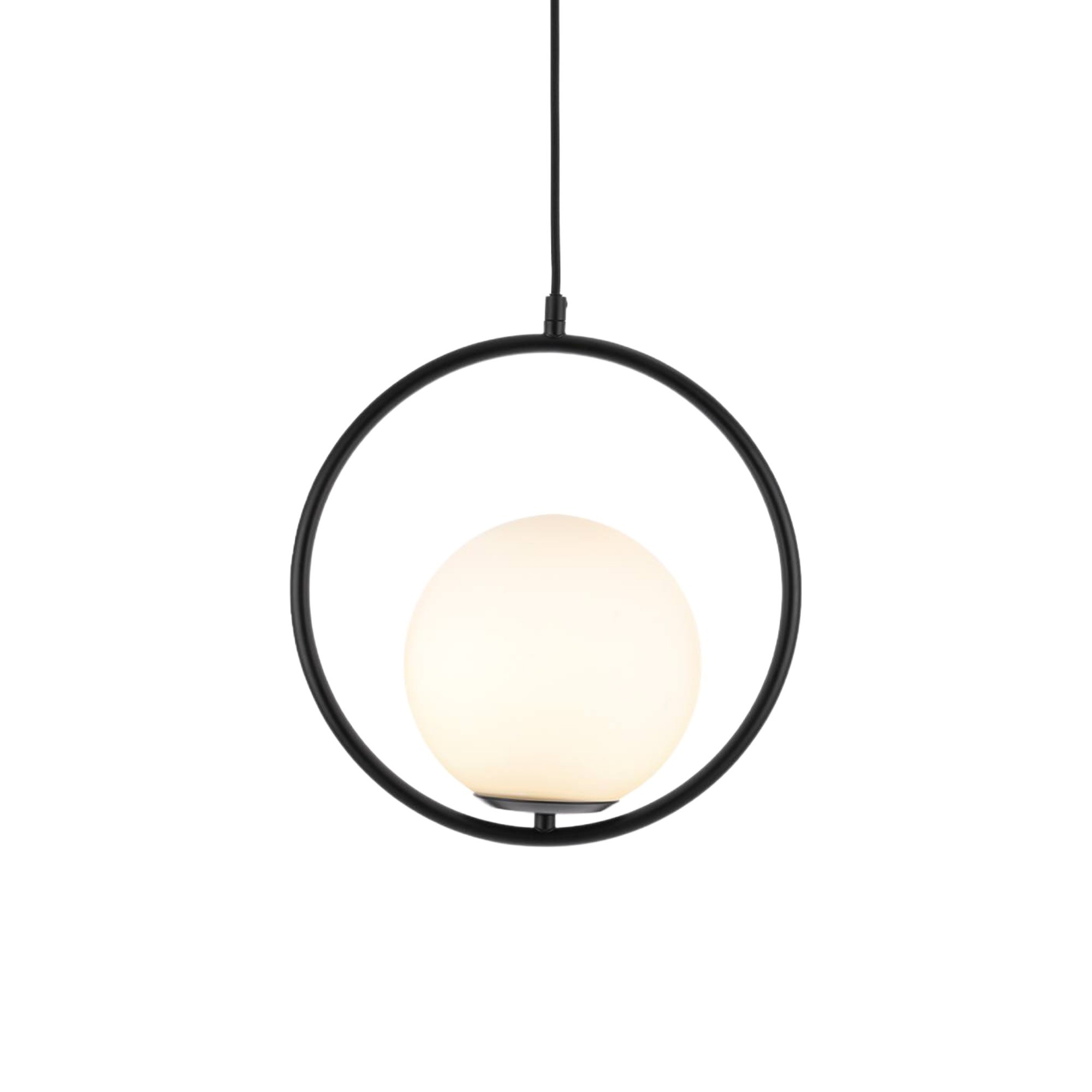 Halozen Pendant Lamp - Elegant Metal and Glass Pendant for Living Room