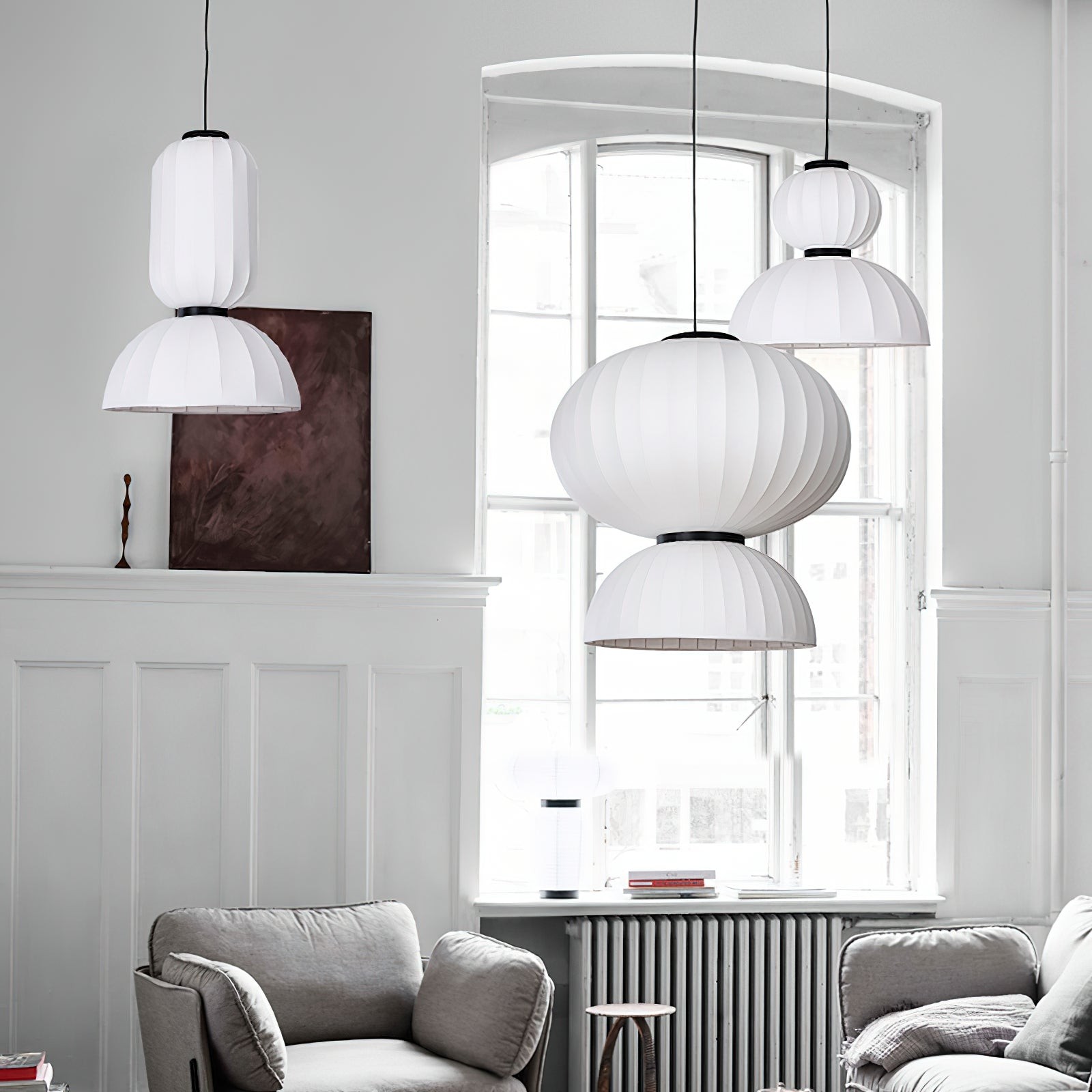 Mulberry Silk Lantern Pendant Light M433