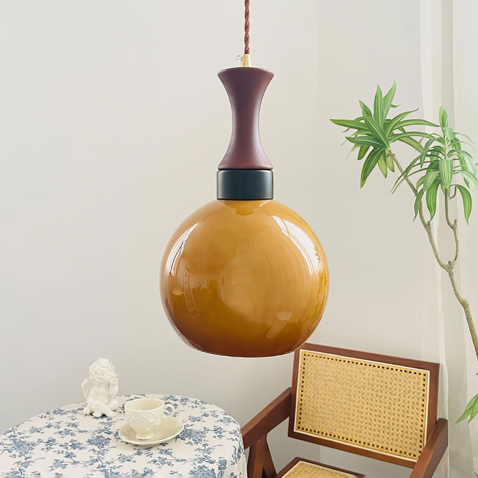 Spherical Orange Practical Luxury Pendant Lamp M523