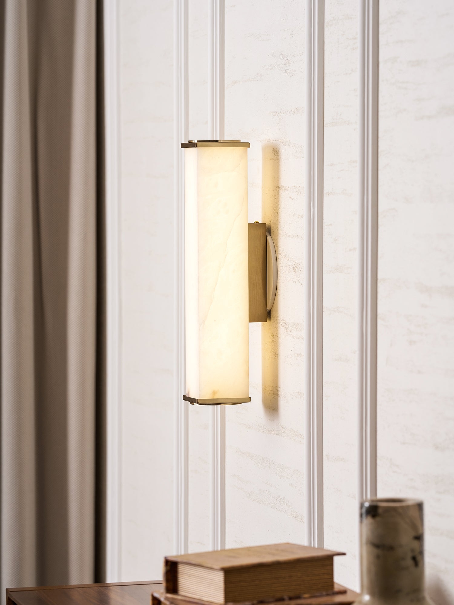Cuboid Alabaster Wall Light T1622