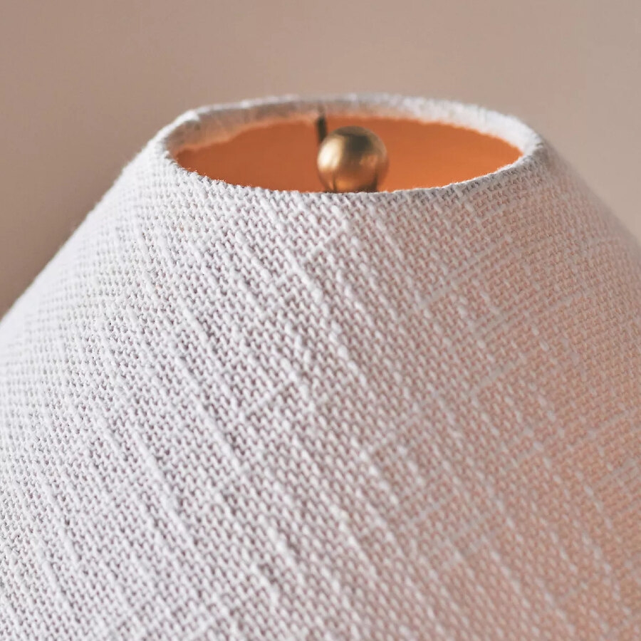 Ceruna Cone Shaded Table Lamp - Elegant Fabric for Living Room and Entryway T720