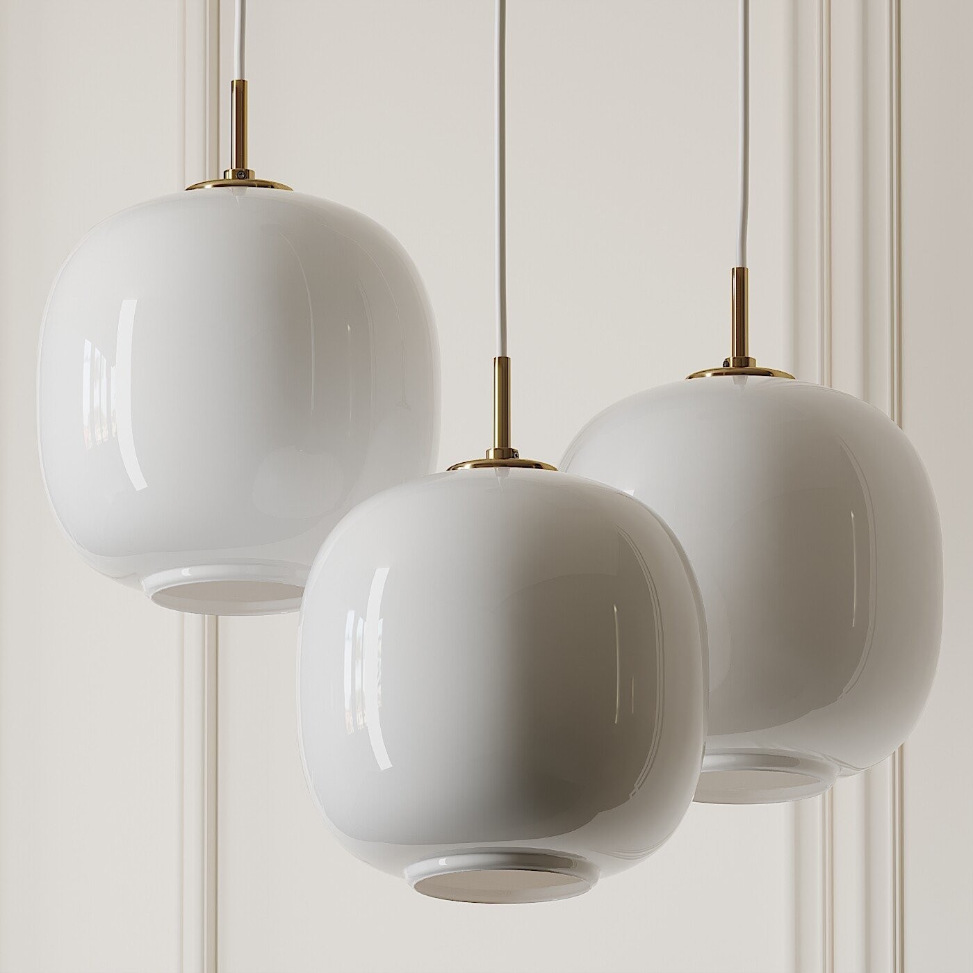 Classic Opal Glass Orb Pendant Lamp