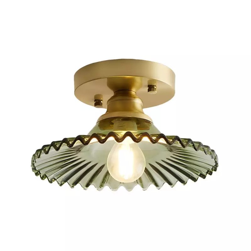 Japanese Retro Glass Ceiling Lamp For Bedroom Hallway S62