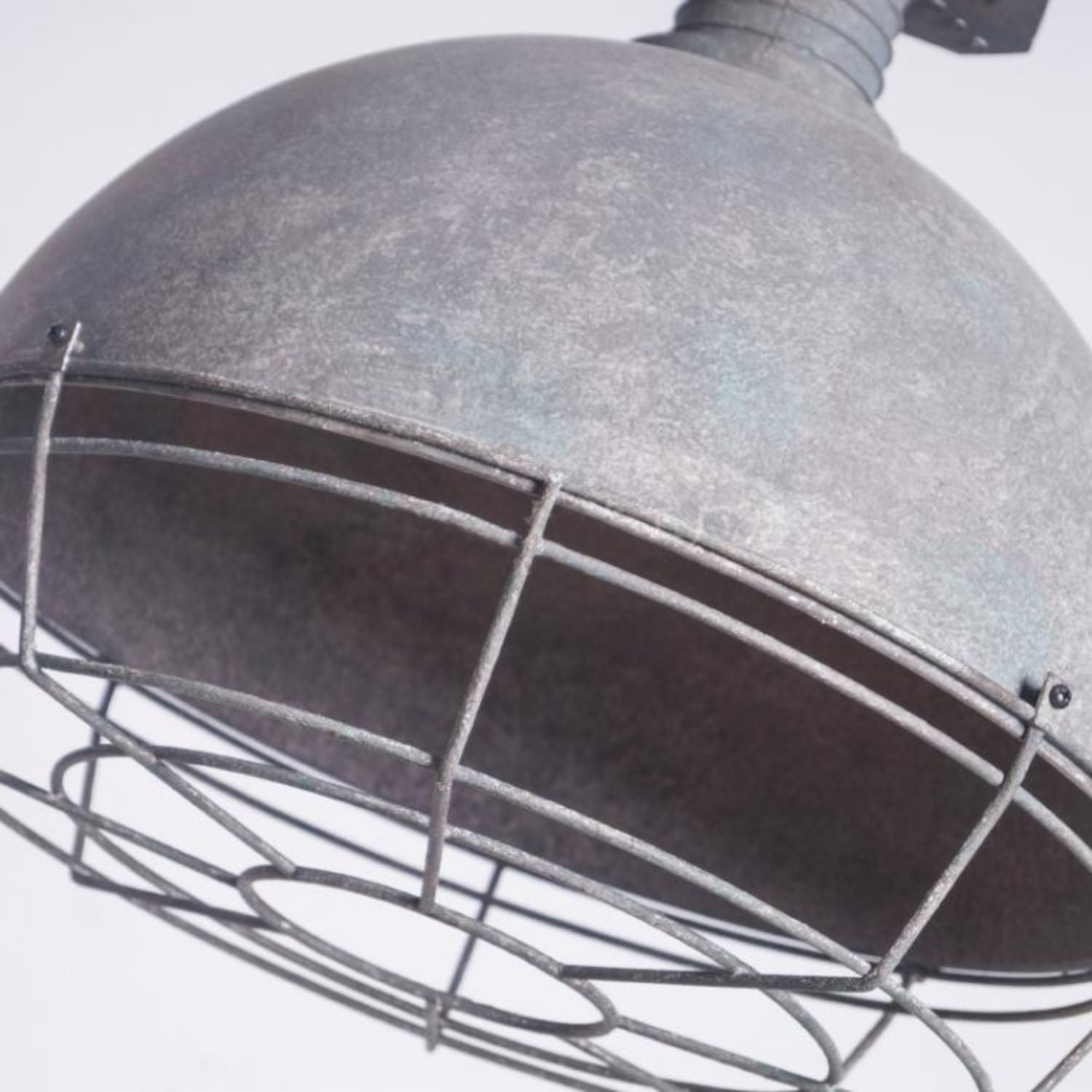 Caged Industrial Metal Pendant Light T1693