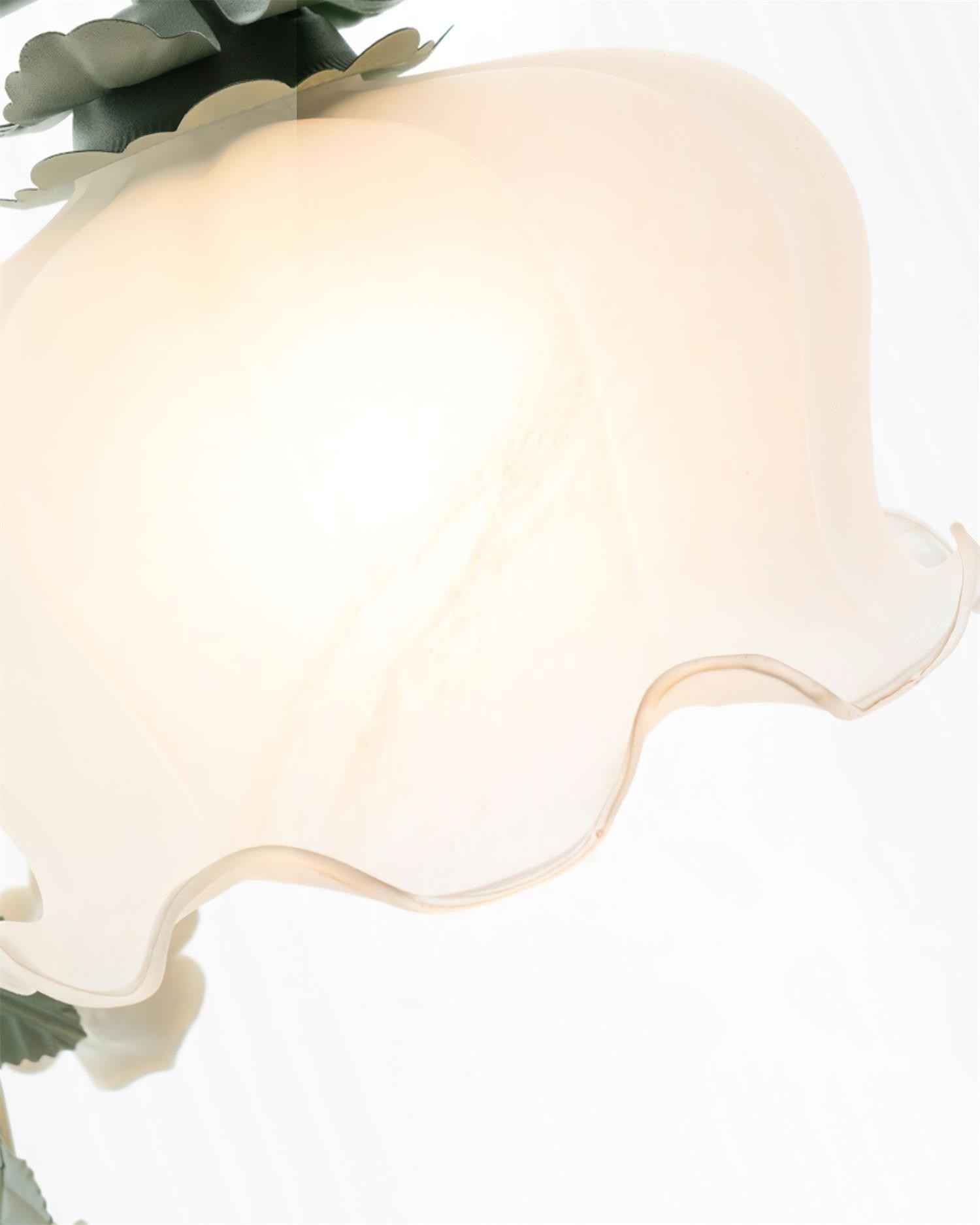 Green Pink White Rose Flower Table Lamp M107