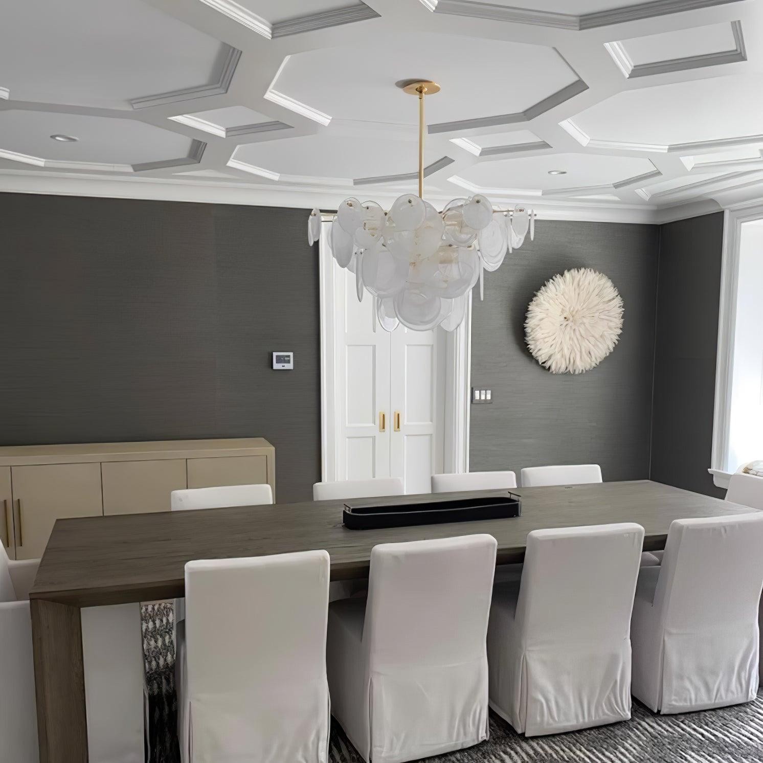 Brass Discs Cascading Chandelier M471
