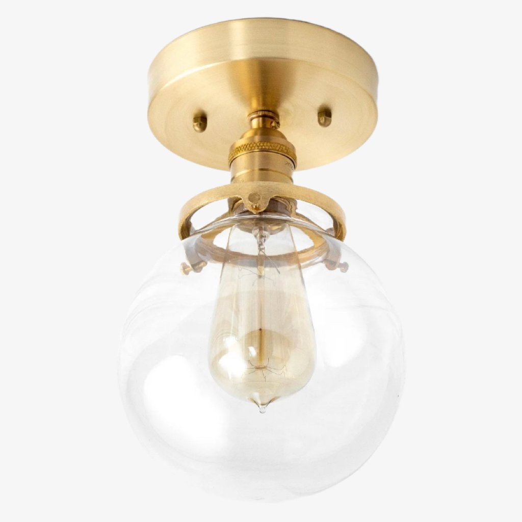 Glorica Glass Retro Globe Ceiling Light - Vintage Industrial Home Lighting T369