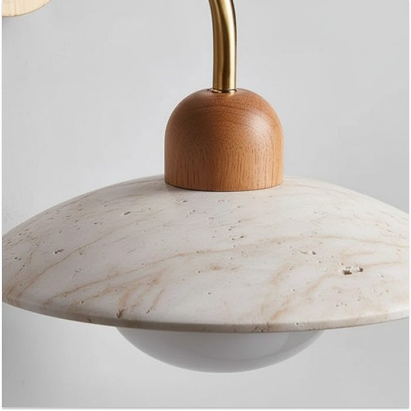 Discra Minimalist Sculptural Circular Wall Lamp —  Natural Style Wall Fixture for Hallway and Bedroom U18